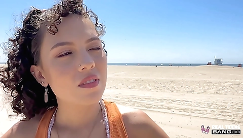 Sexy blonde with her boyfriend