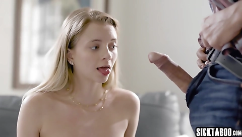 Spanish blonde's cock for a little pussy