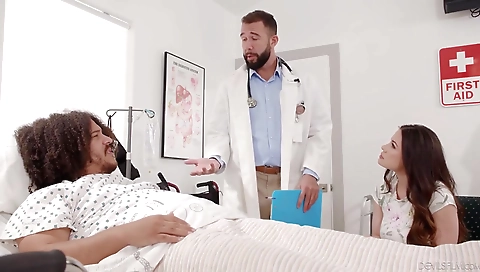 Hot milf with huge tits and a younger