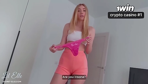 Mature woman masturbates with two