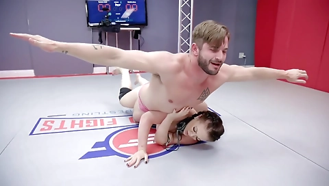 Horny girls get their pussies fucked by three guys