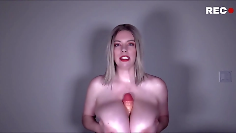 Blonde with huge tits gets fucked by a soapa milf